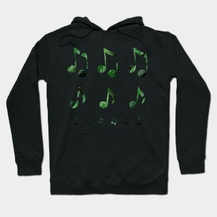 Leaf Pattern Music Notes Hoodie